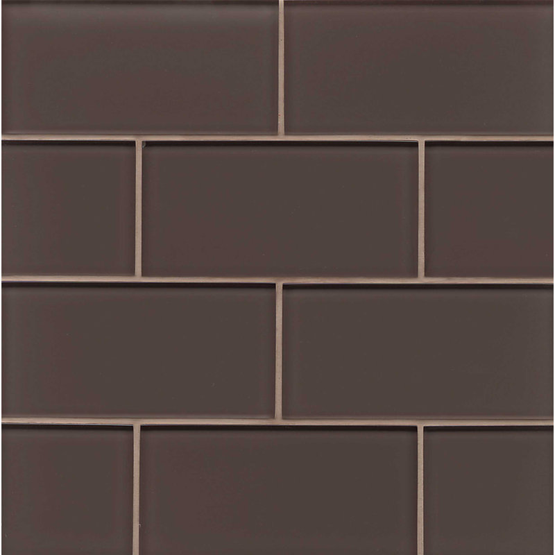 Hamptons 3" x 6" Glass Wall Tile, Brown