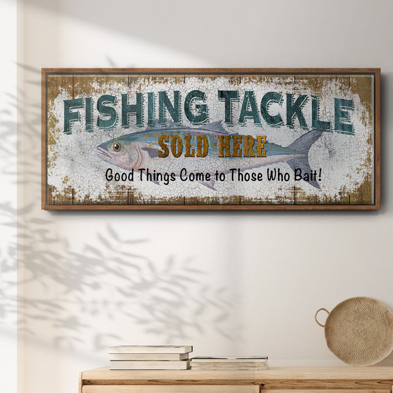 Pêche, toile encadrée