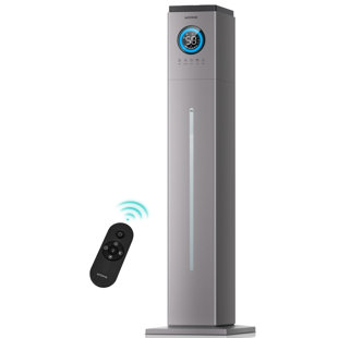 3,43 gallons Humidificateur ultrasonique tour à 6 vitesses pour 861 pieds carrés Pi. Avec aromathérapie, mode veille et minuterie