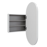Recessed Frameless Single Door Medicine Cabinet with Adjustable Shelves