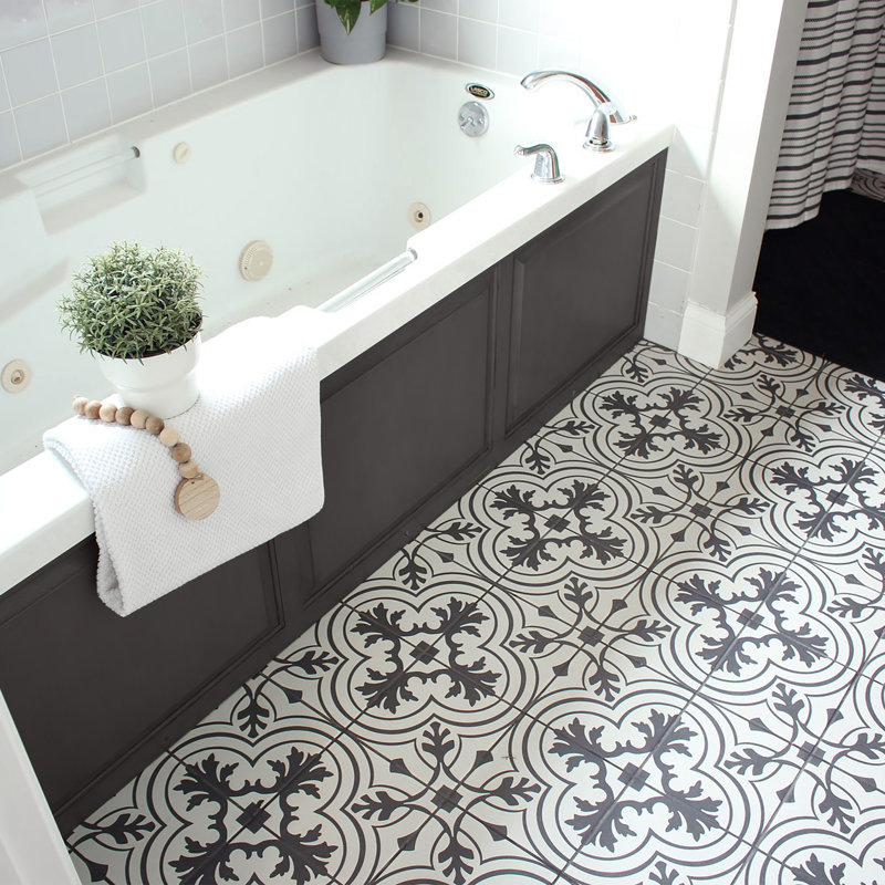 Twenties 8" x 8" Ceramic Patterned Wall & Floor Tile