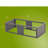 Deneishia Large Stackable Reptile Enclosure Connector for Modular Habitats in Grey-133966593-88245602