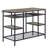 Lona Rustic Oak & Black Finish Kitchen Island