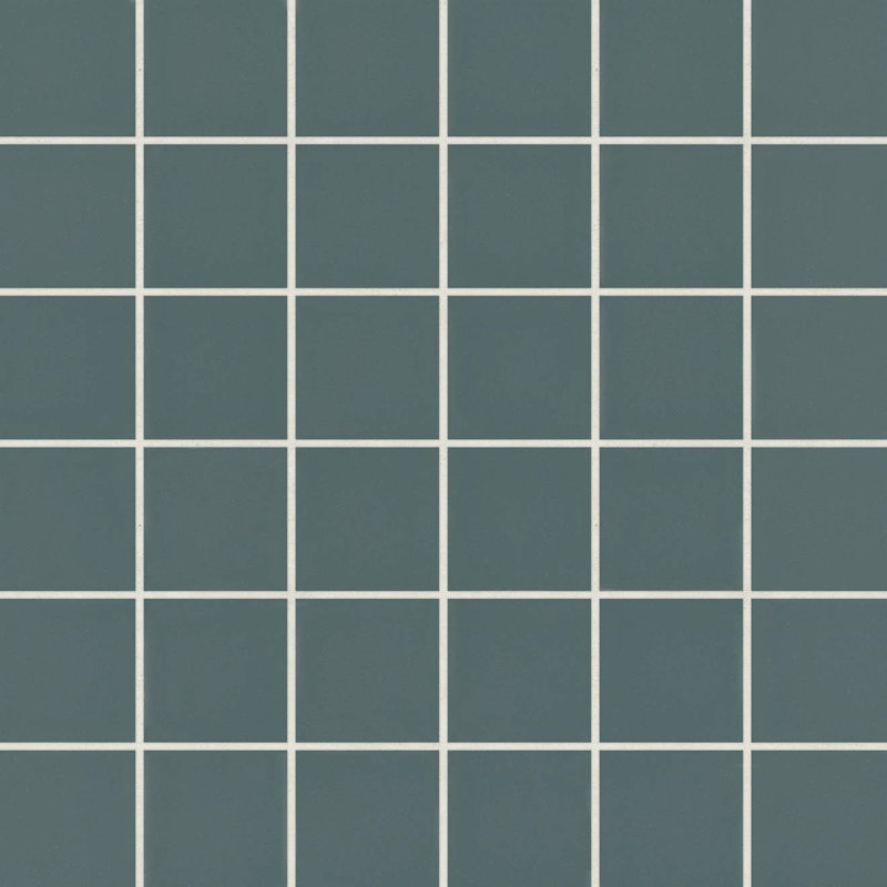 Mosaïque de porcelaine carrée matte 2 "x 2" Marin, Bleu sarcelle océanique