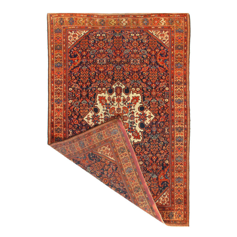 Canvello Navy Antique Silkroad Malayer Rugs - 4'4'' X 6'6''