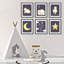Les moutons, la lune, les étoiles et l’amour vous retrouvent plus que tous les étoiles, ensemble de 6 pièces imprimées sur papier Daysi
