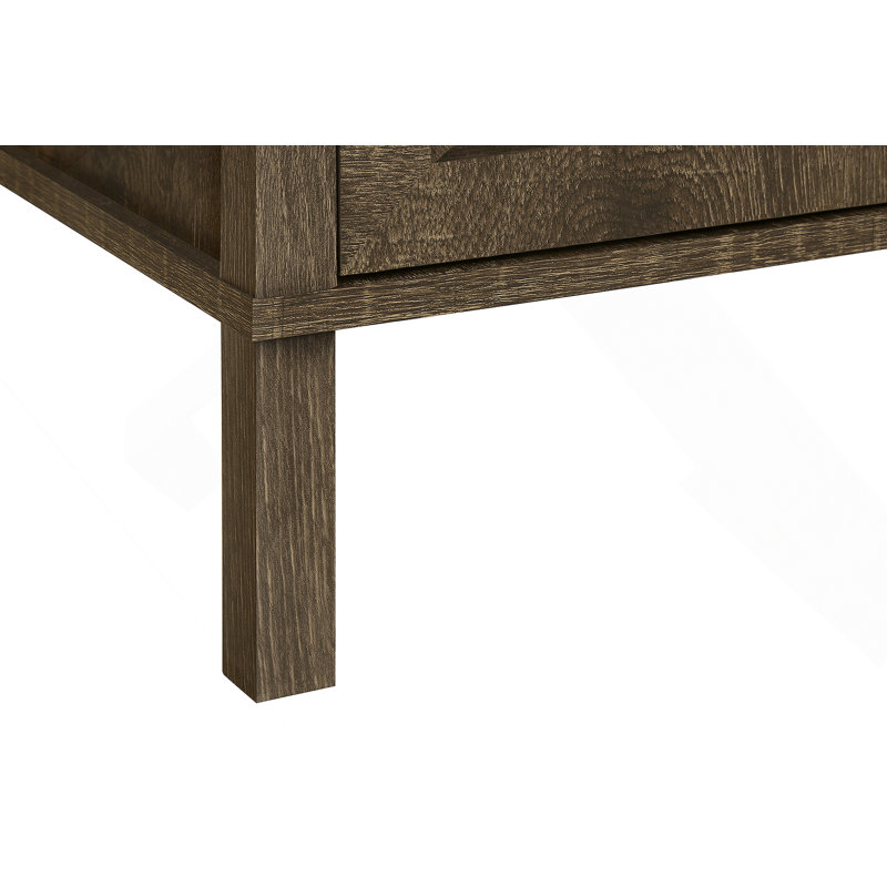 Table d'appoint, table d'appoint, bout, salon, petit, rangement, stratifié en chêne foncé, transitionnel, Chêne