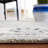 Calei Micro-Loop Hand Tufted Wool/Cotton Oriental Rug in Light Gray/Ivory/Black-1201034086