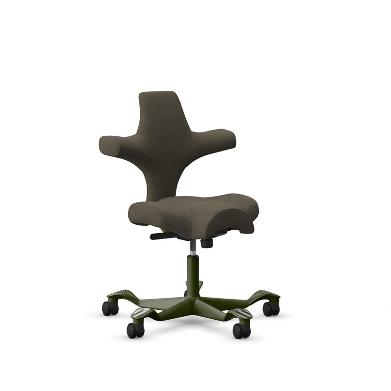 Chaise à hauteur standard réglable HœG Capisco, Standard, Vert mousse, Gray Dove