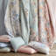 Literie pour grand lit 7 pièces avec fleurs aquarelles bleu pâle, réversible pour deux styles, durabilité en microfibre, durabilité et confort polyvalents, légèreté
