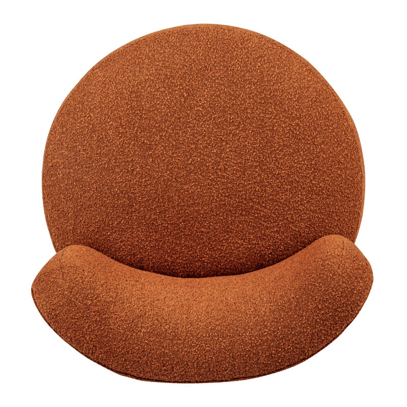Rukadikar Occasional Swivel Chair 2-piece Set In Modern Rust Boucle Fabric