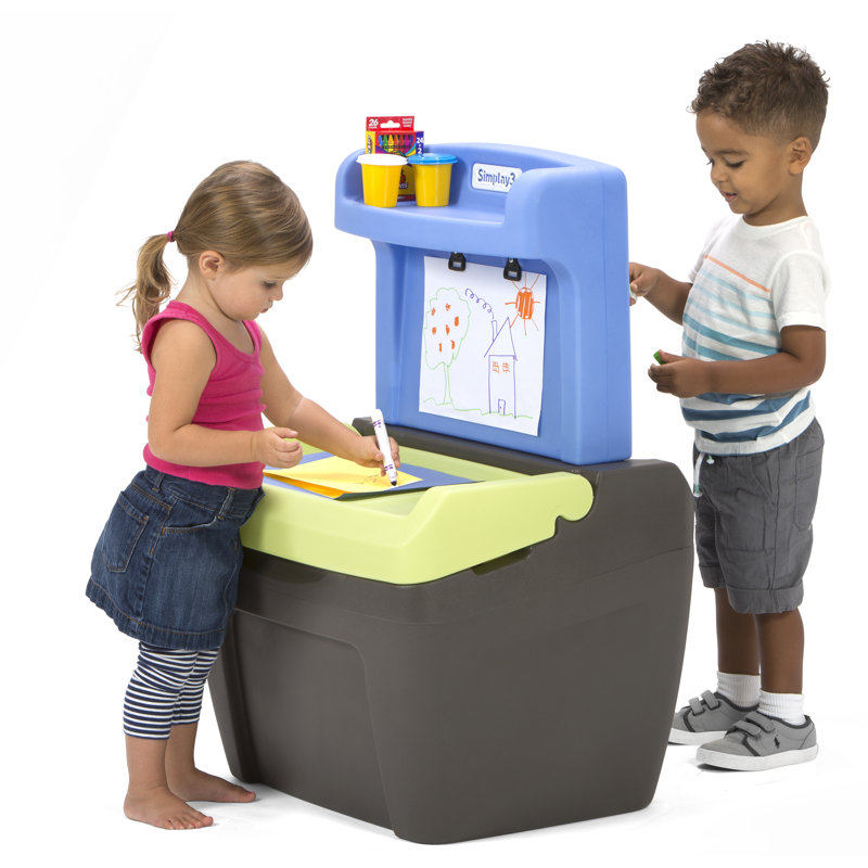 Boîte à jouets chevalet double face