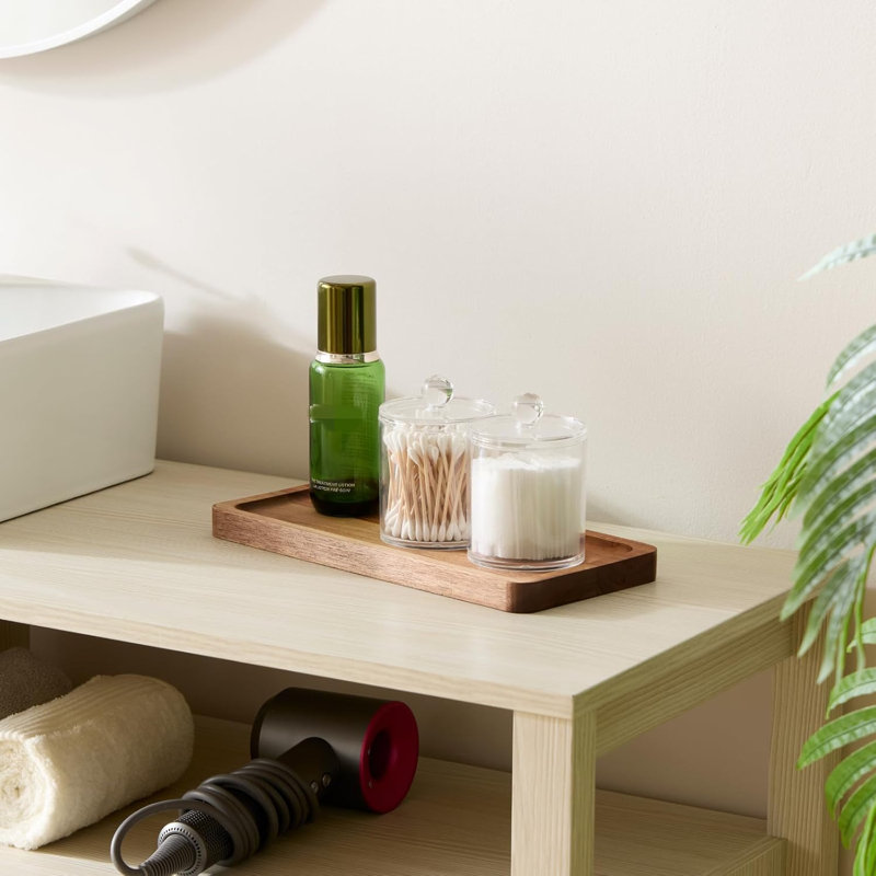  Plateau de comptoir en bois d'acacia pour commode, table de chevet, YANGQIHome, 13,8 x 5,5 x 0,8 po