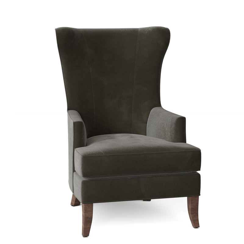 Fauteuil à oreilles l 28 po Yates, Anthracite, 100% polyester loden 9953