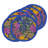 6 Round Placemats Pré Fleuri Prussian Blue
