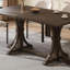 Table de salle à manger en bois massif pour 6 personnes, table de salle à manger de style campagnard rustique de 60 po avec base à tréteaux et pieds courbés, finition chêne naturel, table de cuisine pour la maison (espresso)-134895465