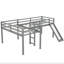 Lit mezzanine simple en L avec échelle et toboggan-674000107