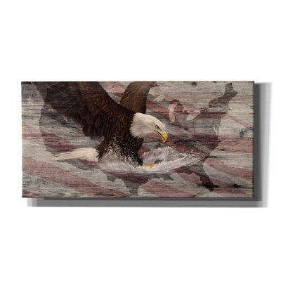 " Woodgrain Antiques Bald Eagle Usa " by Gordon Semmens