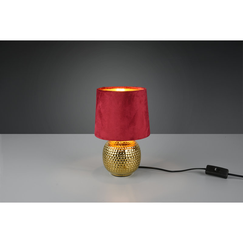 Varick 26Cm Gold Table Lamp, Red