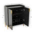 Armoire à vin Home avec capacité de 12 bouteilles, tablette réglable, pieds hauts pour le nettoyage, rangement moderne noir, pieds en métal, petites maisons convenables -