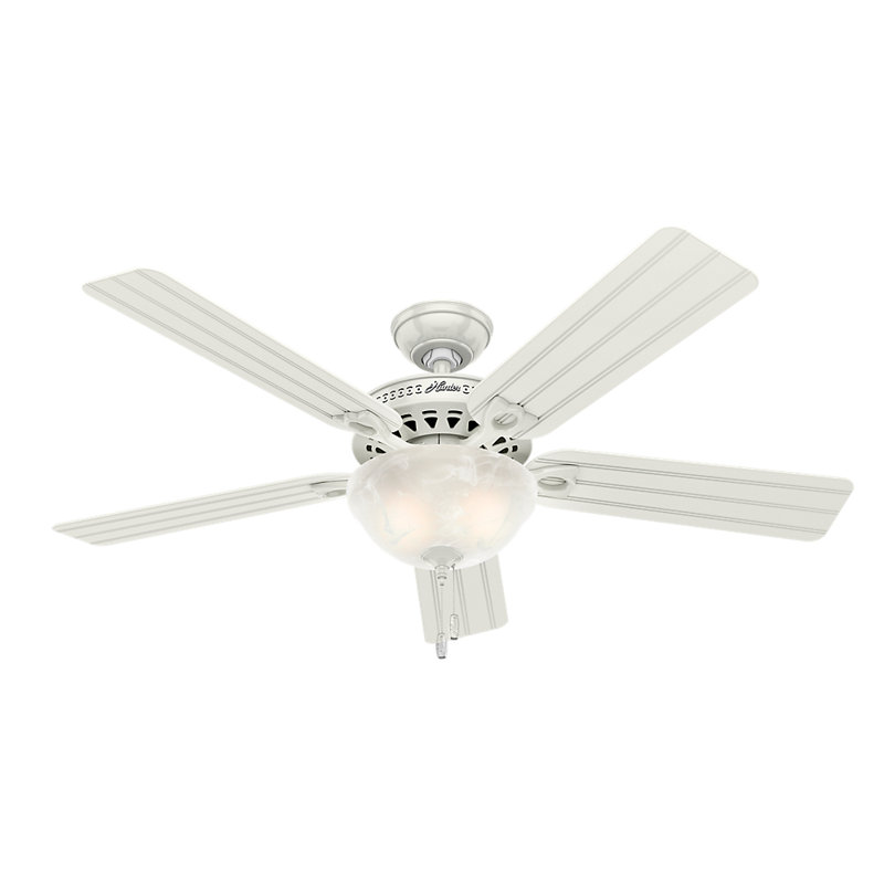 52" Beachcomber 5 - Blade Outdoor Standard Ceiling Fan with Pull Chain and Light Kit Included