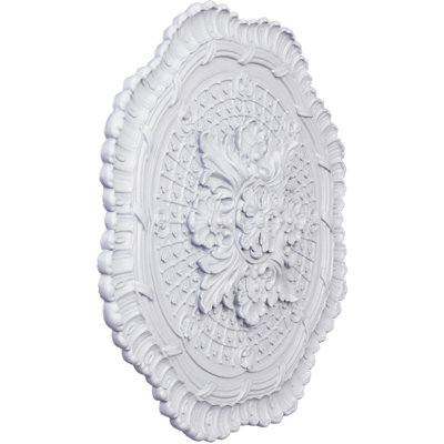 Médaillon de plafond Endurathane, diamètre extérieur de 31 1/2 po x P 1/4 po, apprêté en usine