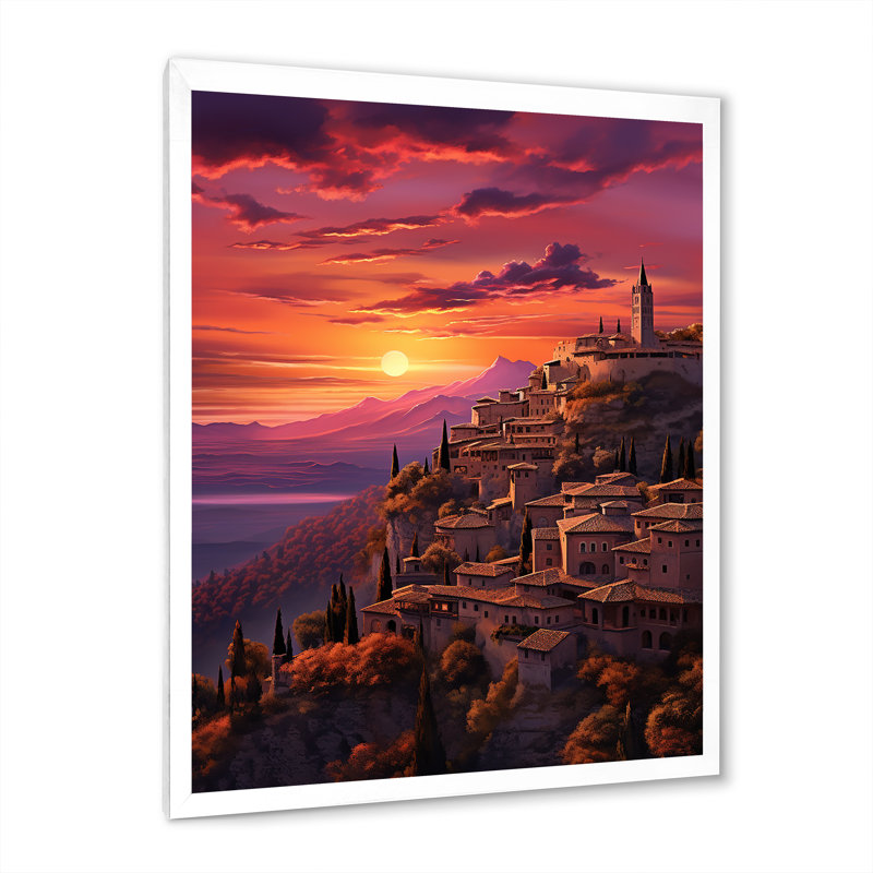 Espagne, art mural sur toile, coucher de soleil andalou, reproduction de voyage - Espagne, coucher de soleil andalou