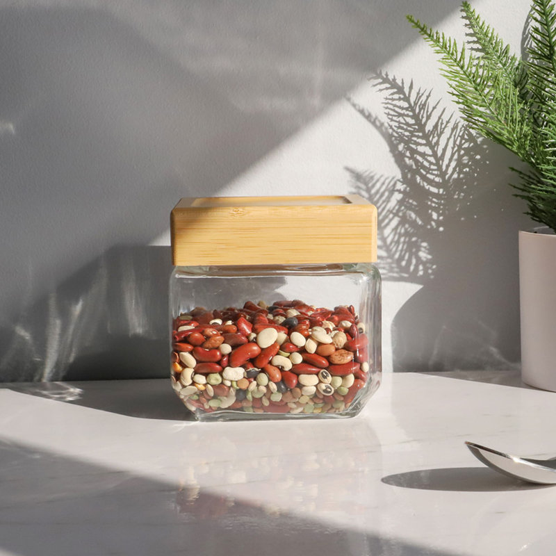 Pot de cuisine et pots de rangement, H 4,5 po x l 4,25 po x P 4,25 po