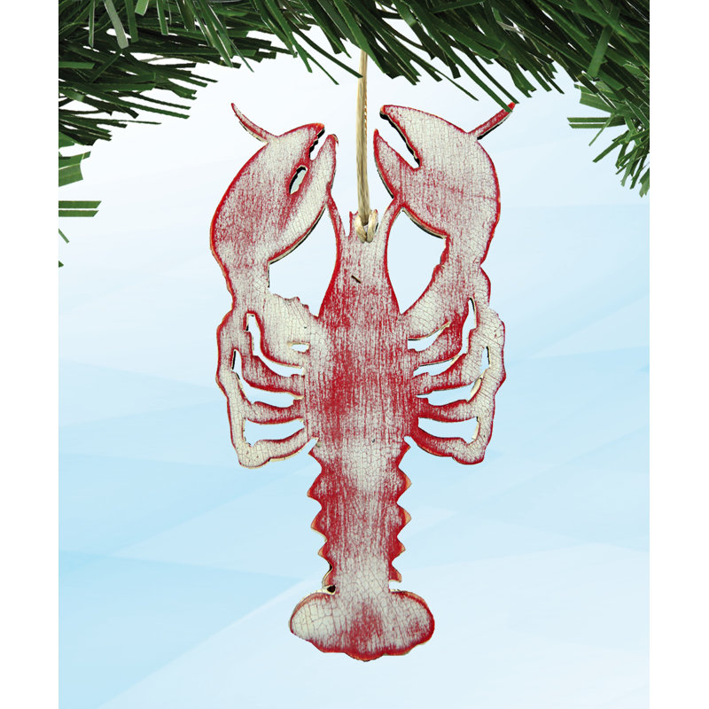 Ornement en bois rustique homard