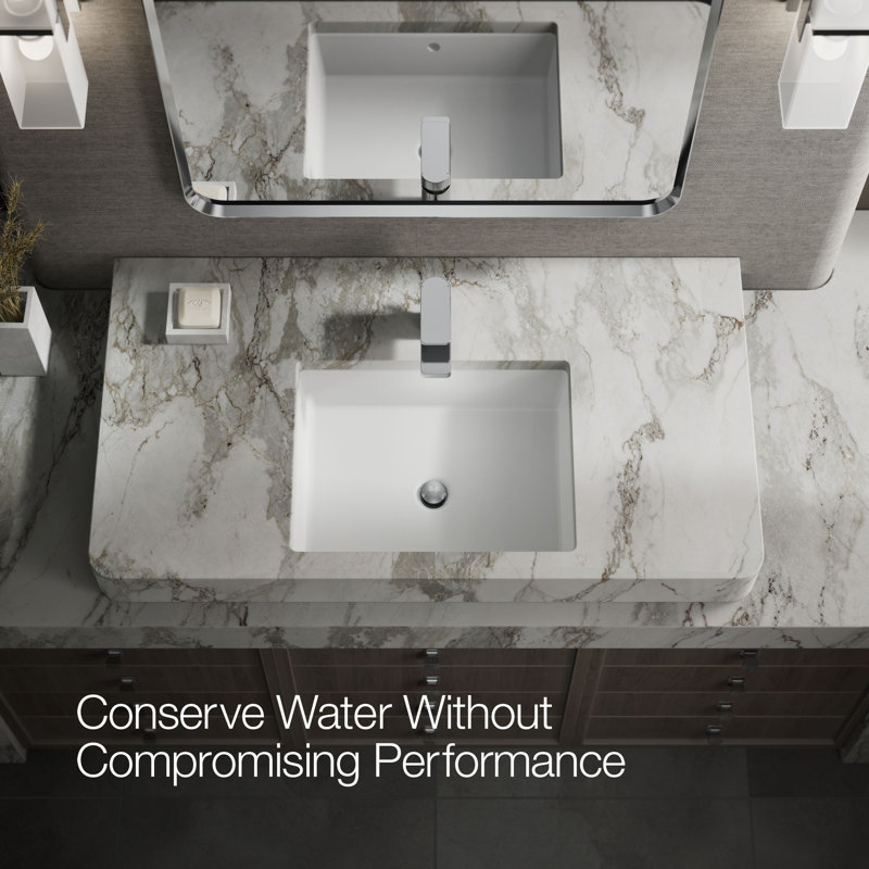 Parallel Single Hole Bathroom Faucet, Polished Chrome
