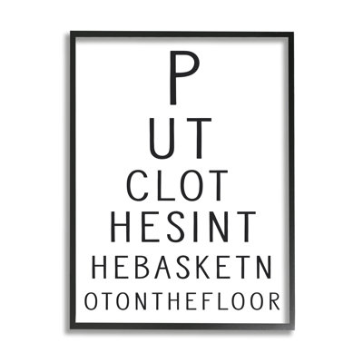 «Put vêtements in basket Laundry Eye Charte Humor» par Lettred and Lined - Art textuel