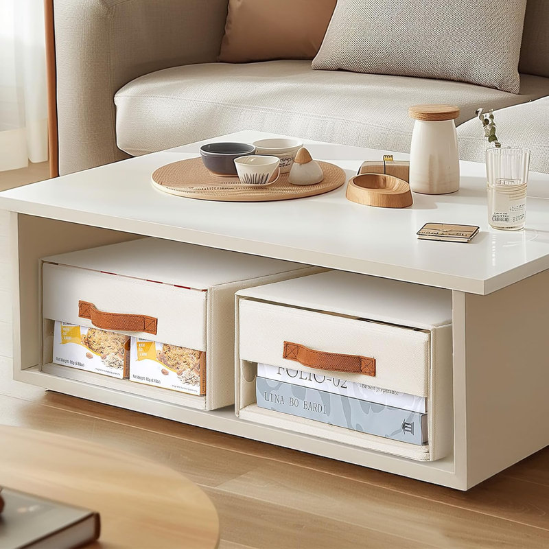 Bacs de rangement pliables en tissu avec tiroirs - Organisateurs de placard empilables avec fenêtre transparente, conception résistante à la poussière pour les vêtements, les jouets et les articles ménagers