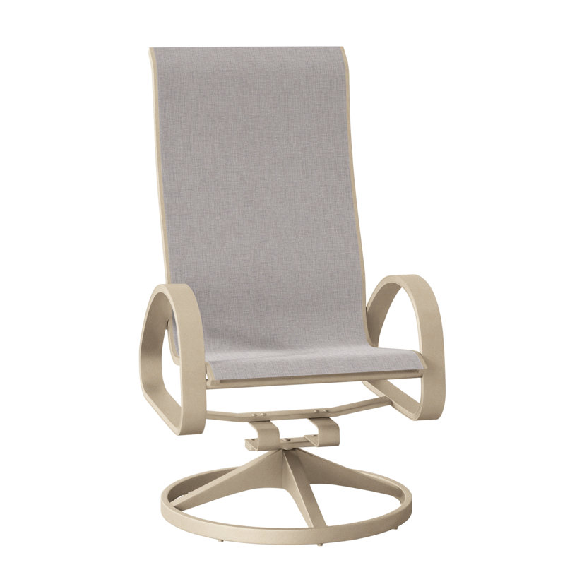 Fauteuil de patio pivotant Hiraku, Gris chaleureux texturé, Oursin