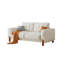 Couches pour le salon, canapé-lit capitonné en tissu moderne avec accoudoirs carrés et 4 pieds en bois massif