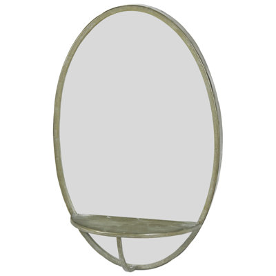 Beal Flat Mirror with Shelves