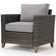Umeh Melbourne Patio Wicker Chair with Removable Cushions