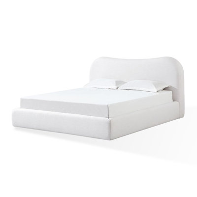 Elena Upholstered Bed In Vanilla Linen