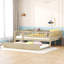 Space Twin Daybed With Trundle And Fence Guardrails, Walnut Color Guardrails For-130155367-130155371
