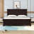 Panel Bed with Headboard and Slats-858236030-858236032