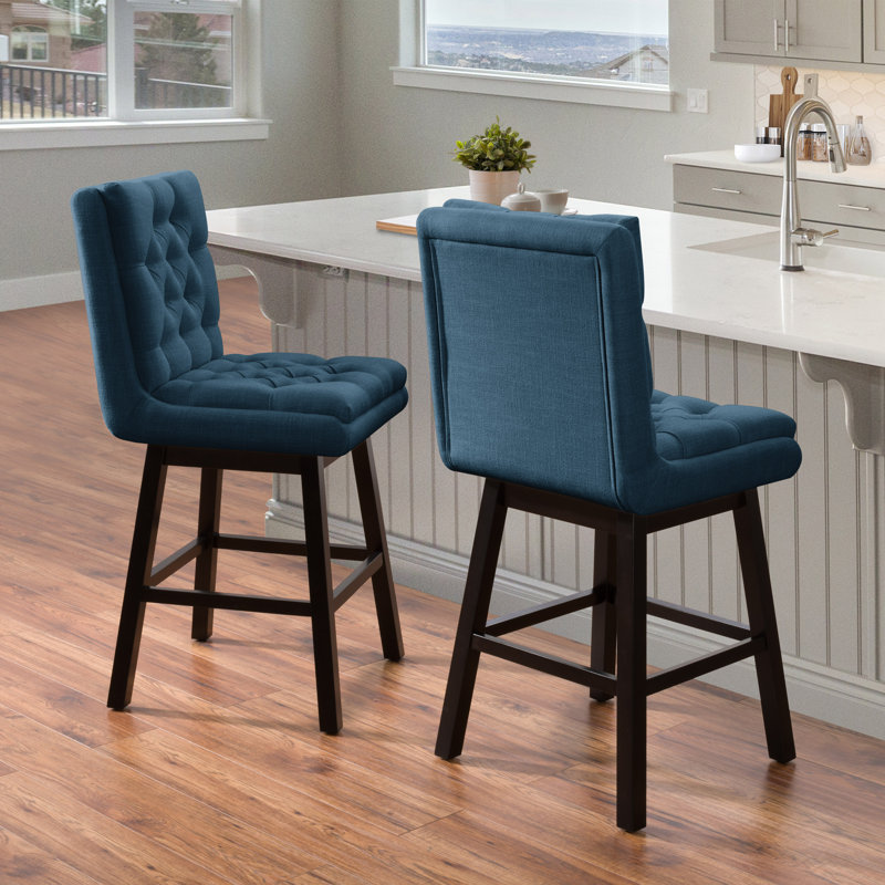 Tabouret de comptoir 26,5 po Sapphira, Bleu marine