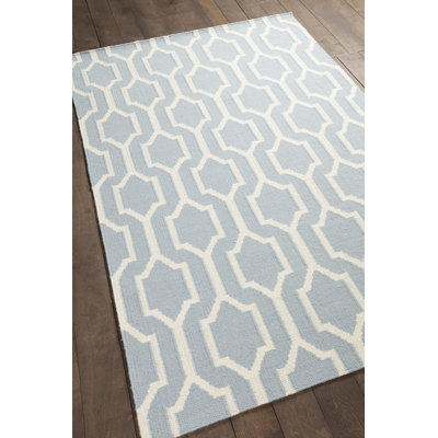 Tapis bleu / blanc à motif Flemington