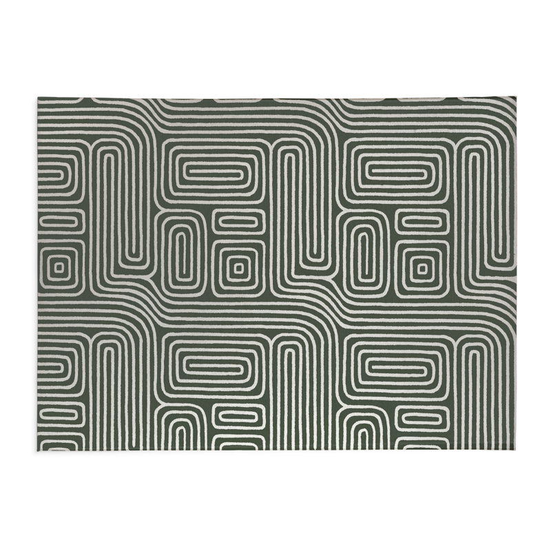 Tapis de bureau léger Timeless Walk, L 7 pi x L 5 pi, Chimichurri