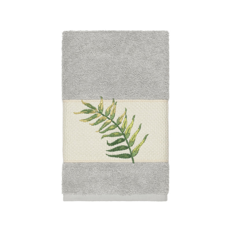 Débarbouillette en coton Zoe, Gris clair