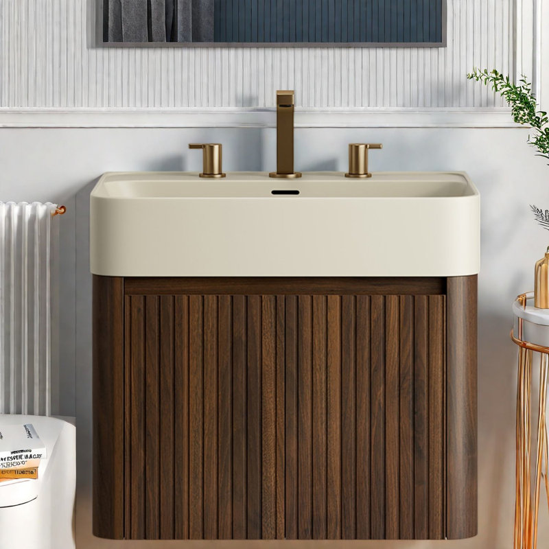 Modern 24 Inch Vanities(Must include both Vanity Cabinet  and Sink) with Storage, 23.62
