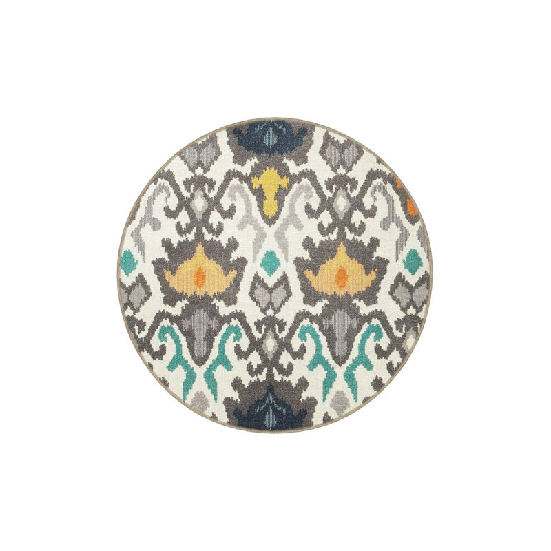 Gray Blue Themed Multicolored Motif Patterned Vintage Decorative Carpet, Runner 2'6" x 9'11"