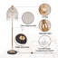 Lampe sur pied en cristal à hauteur réglable, lampe sur pied à pampille en cascade dorée avec interrupteur au pied, lampe sur pied à 3 lumières E12 pour le salon et la chambre à coucher