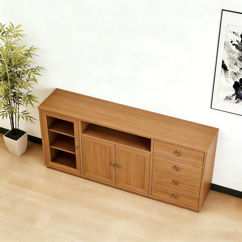 Buffet de style rétro et minimaliste, H 35,4 po x l 55,1 po x P 15,7 po