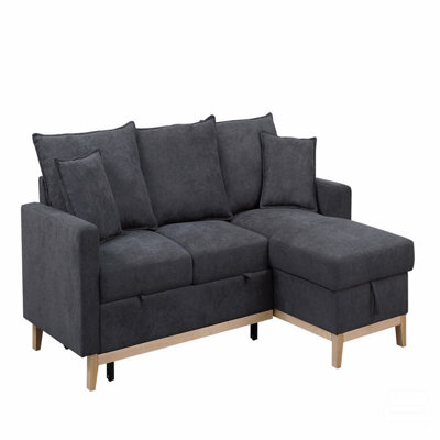 Reversible Sleeper Sectional Sofa With Storage Chaise