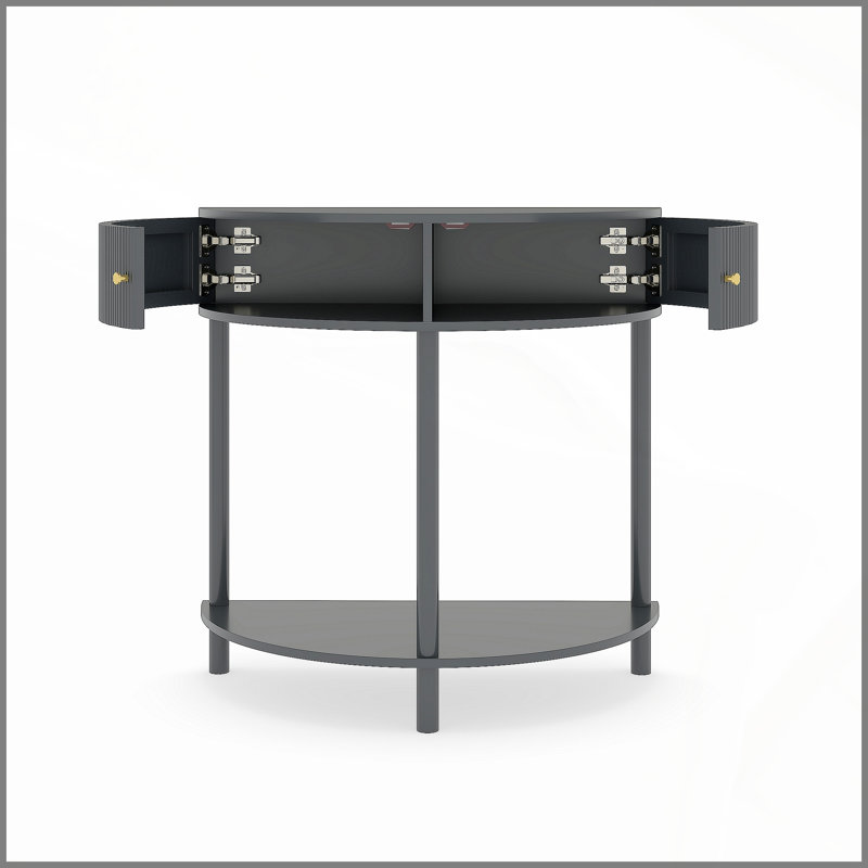 Console demi-lune Artisan-Wave, Dark Gray, Dark Gray, Dark Gray
