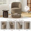Fauteuil d'appoint pivotant rembourré avec rangement, sans assemblage-168027029